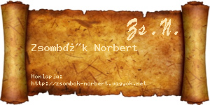 Zsombók Norbert névjegykártya